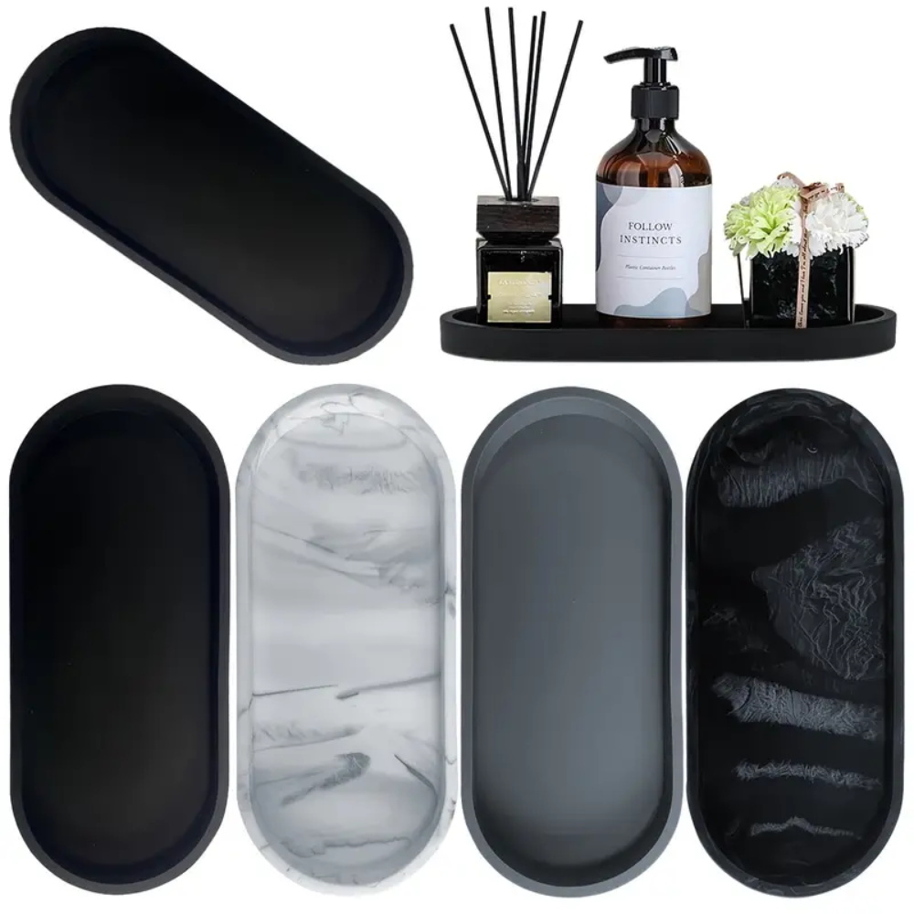 Home Fragrance Gel - 1-teiliges Badezimmer-Dressing-Silikontablett, rechteckiger Geschirrspülmittel- und Schwammständer,