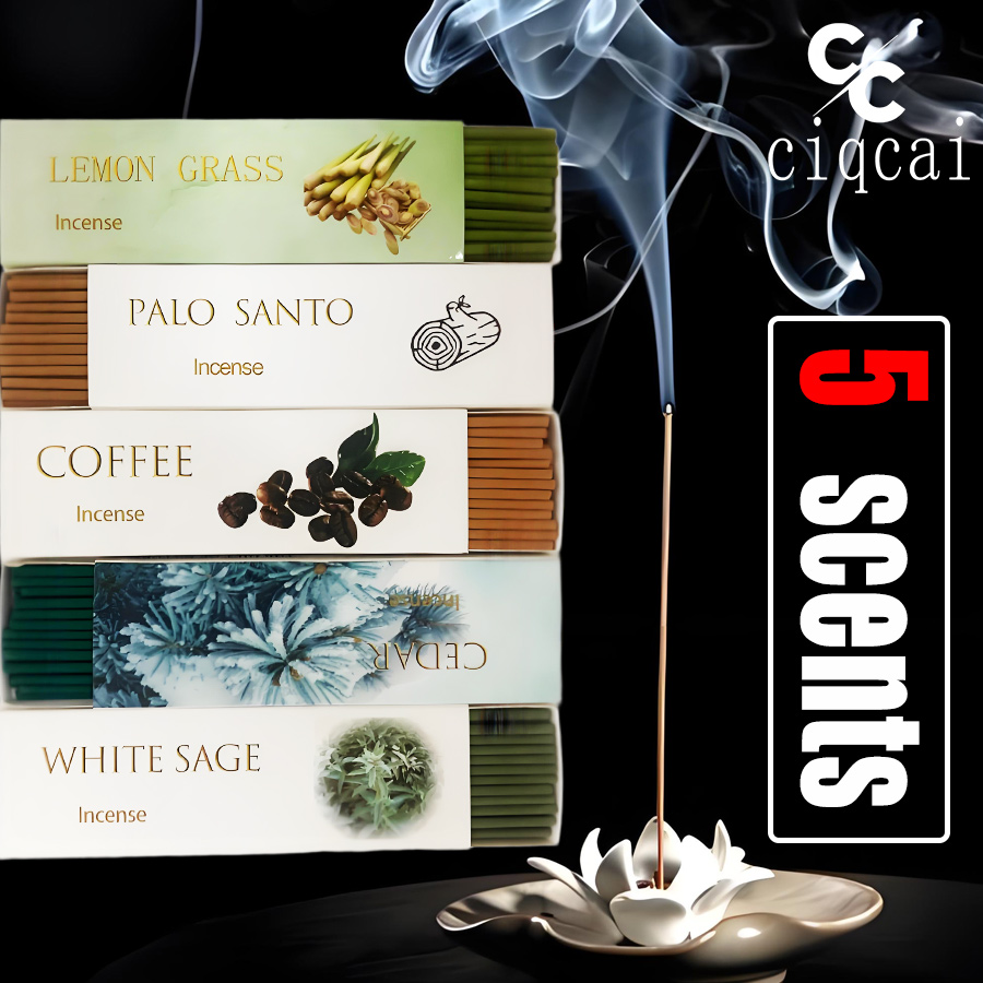Home Fragrance Gift Box - 【5 Geschmacksrichtungen】 Hochwertige, handgefertigte, dicke Räucherstäbchen,