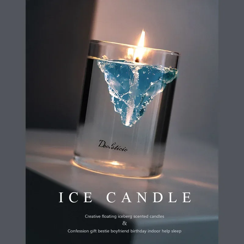 Home Fragrance Gel - Schwimmende Eisbergkerzen, handgefertigte Gelee-Wachskerzen, duftender Duft,